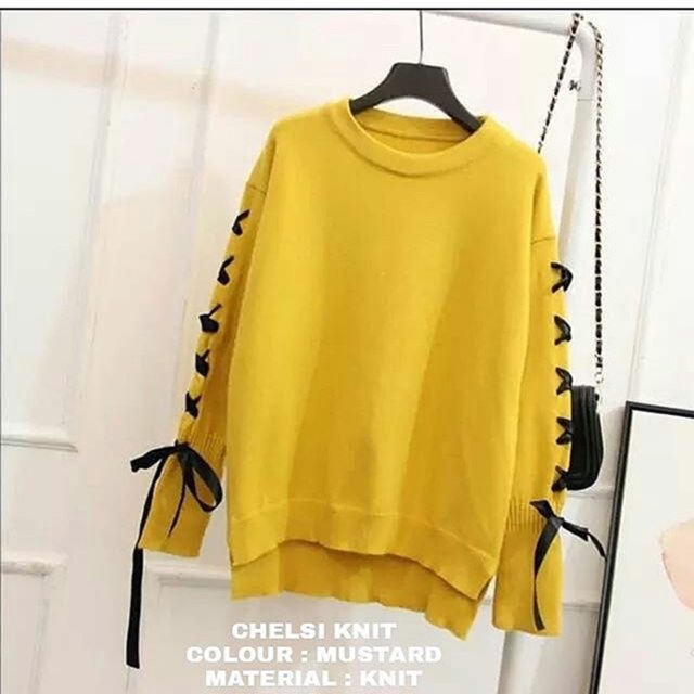 CHELSI KNIT BAJU  RAJUT  IMPORT Shopee  Indonesia