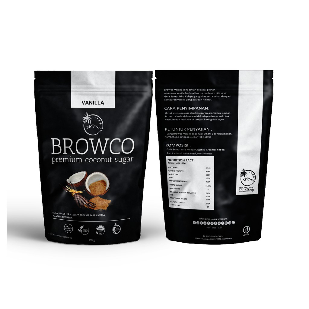 

Browco Gula Kelapa Organik Rasa Vanilla 250g [ Browco Premium Coconut Sugar Vanilla ]