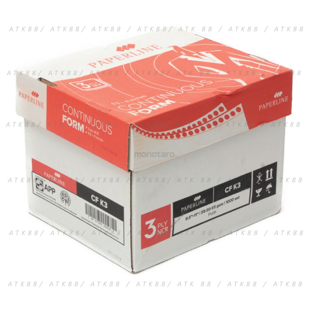 

Continuous Form Paperline 3 Ply Warna 9 1/2 x 11 in (K3 W)