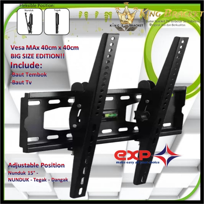 Bracket TV  TOSHIBA 42&quot; s/d 55&quot; waterpass GARANSI 100% COCOK!