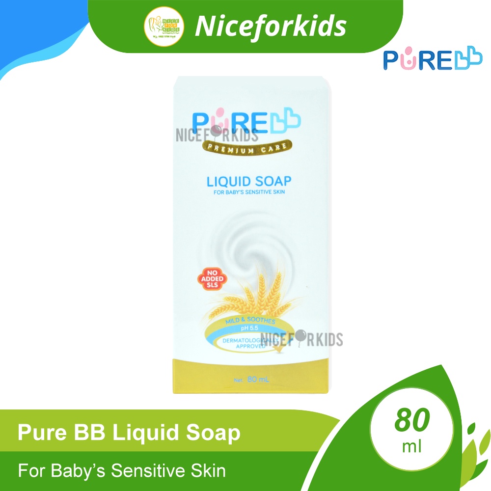 Pure Baby Premium Liquid Soap 80 ml / Pure BB Sabun Bayi Kulit Sensitif