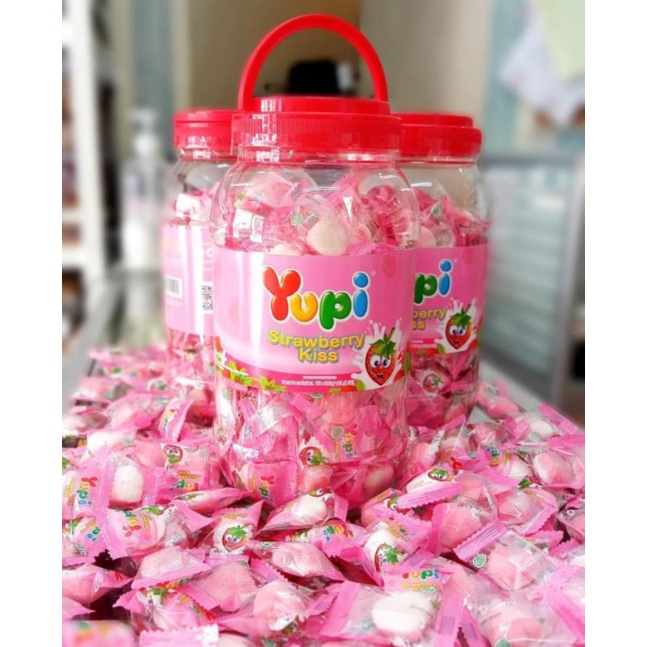 

Yupi stroberry kiss toples 300gr