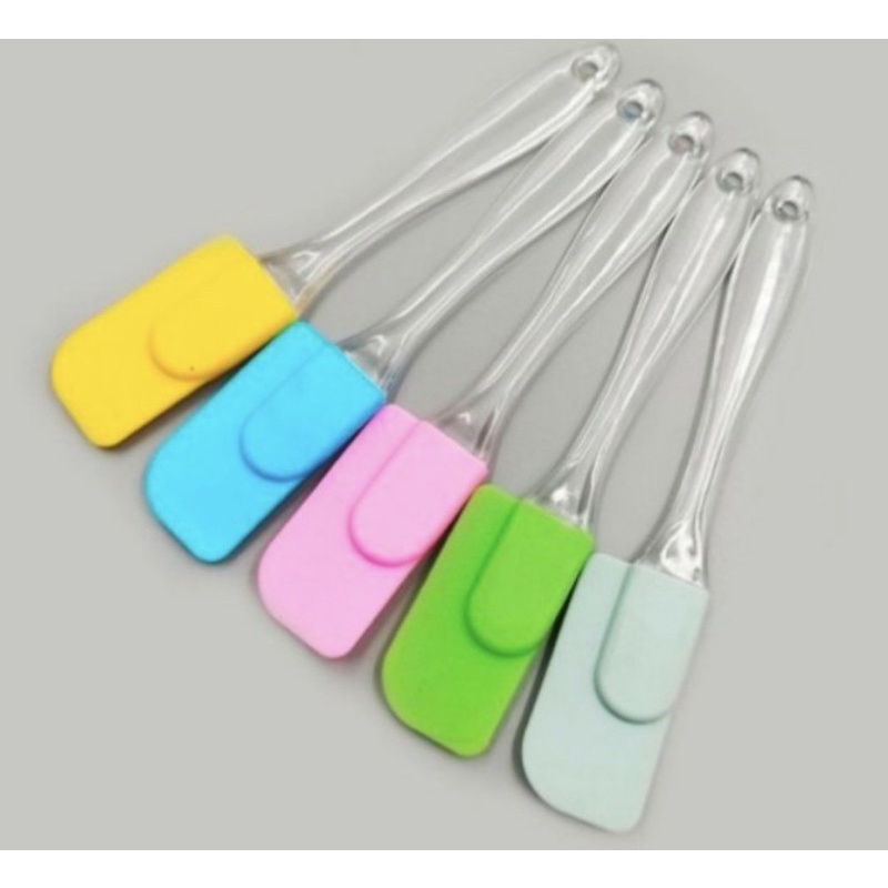 Sutil Spatula Kue Silikon Silicone  Food Grade Baking Kue Tahan Panas Random SMALL