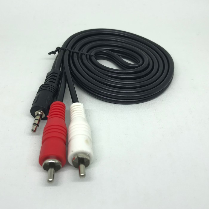 Kabel Mini Stereo to 2 RCA 1.5M / Kabel 1 ke 2 panjang 1,5 Meter
