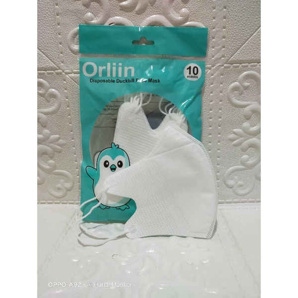 Masker Duckbill Orlin Orliin by Orlee isi 10 Pcs Original 100% Indonesia 3Ply 3 Ply