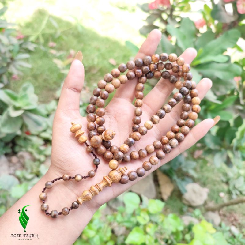 Tasbih Gaharu Wangi Size 8mm/Tasbih Muslim 99Butir/Tasbih Gaharu ORI