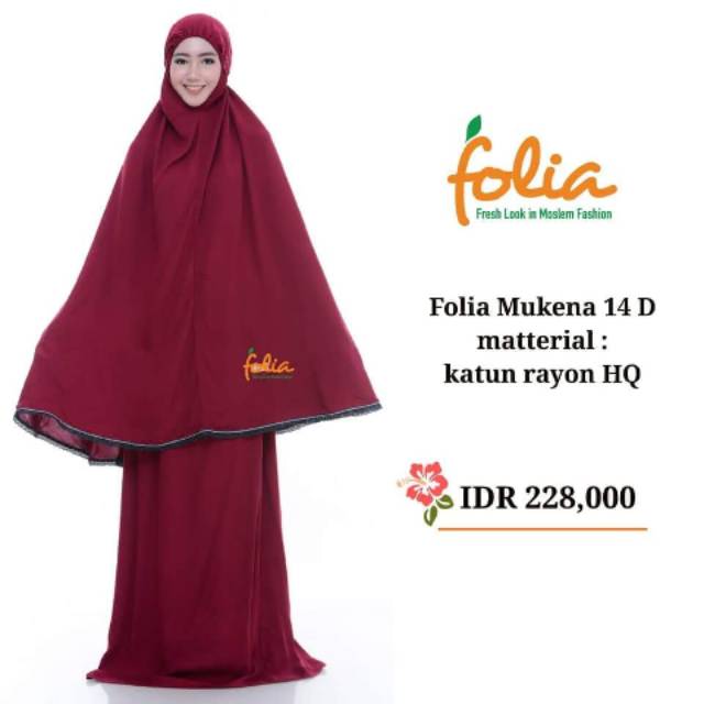 Mukena folia katun rayon HQ