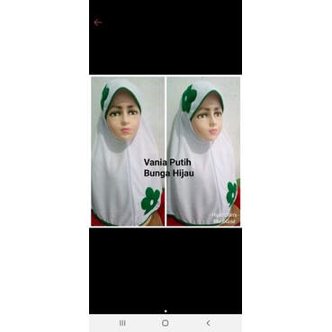 jilbab anak sekolah vania bunga ceplok 6-9thn