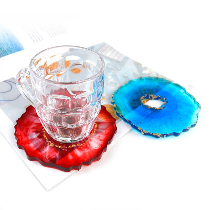 SIY  Crystal Epoxy Resin Mold Coaster Casting Silicone Mould DIY Crafts Making Tool