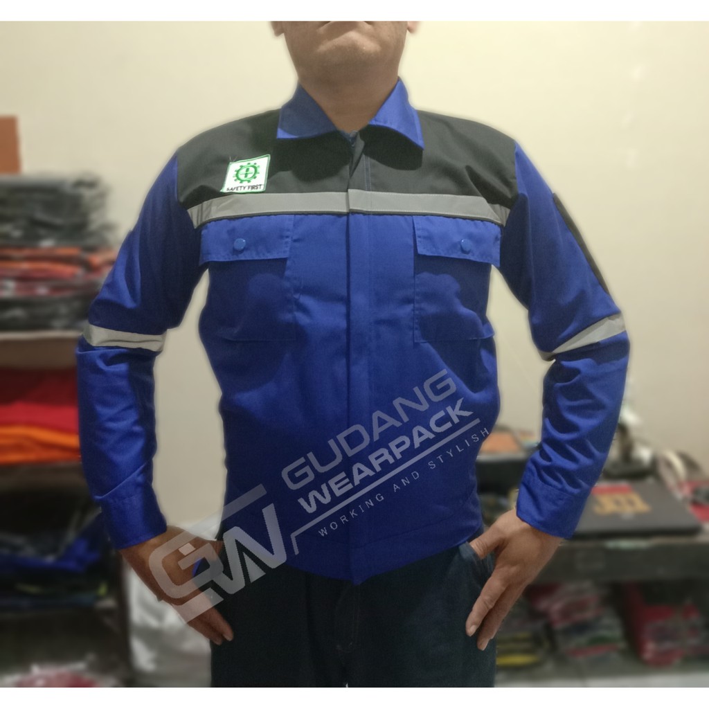 Gudang wearpack - Baju Kerja Seragam Proyek Warna Benhur Hitam