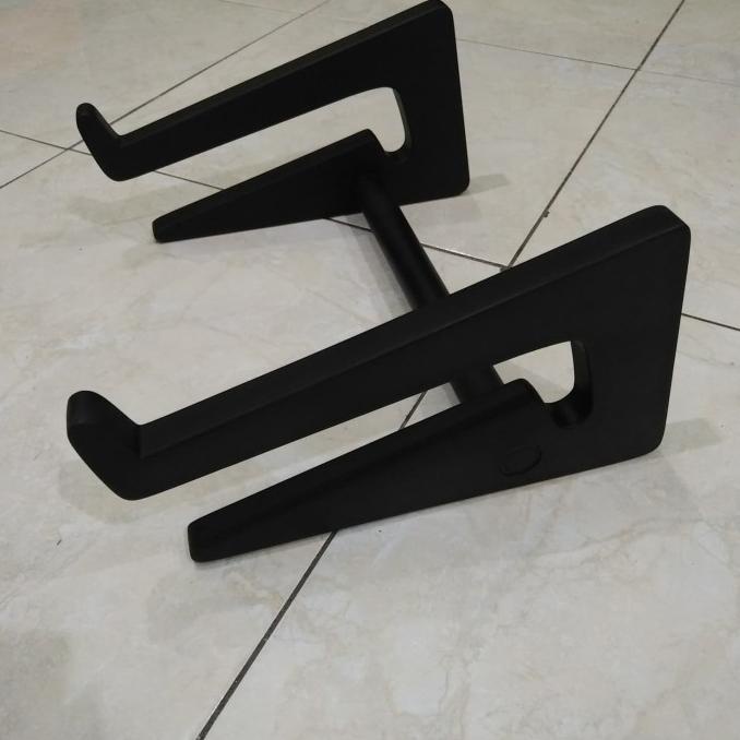 {{{{}}] Meja laptop unik Meja stand laptop kayu knockdown - Hitam / putih