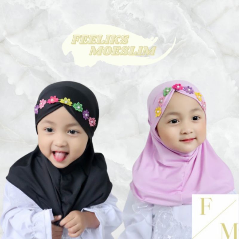 Hijab Anak Motif Jasmine / Hijab nyaman lucu murah kualitas PREMIUM