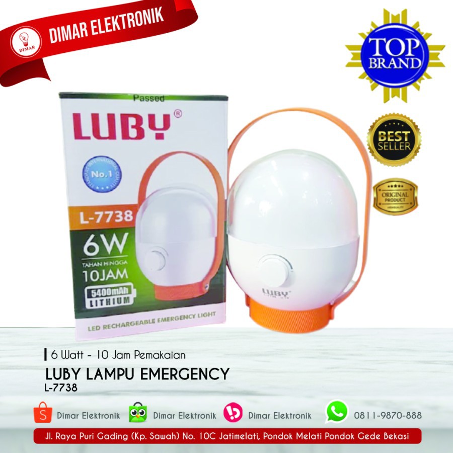 LUBY LAMPU EMERGENCY BULAT BESAR L-7738