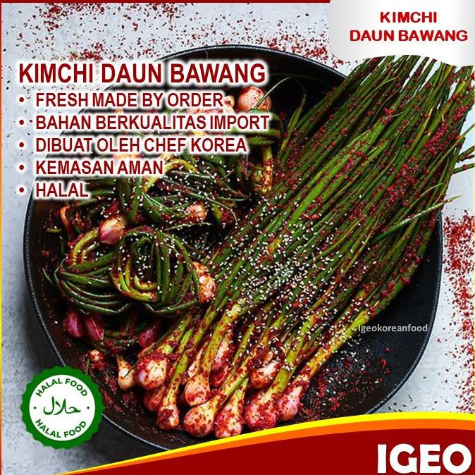 

Kimchi Daun Bawang 500gr Fresh Halal Makanan Sehat Siap Saji Korea - 500 gram