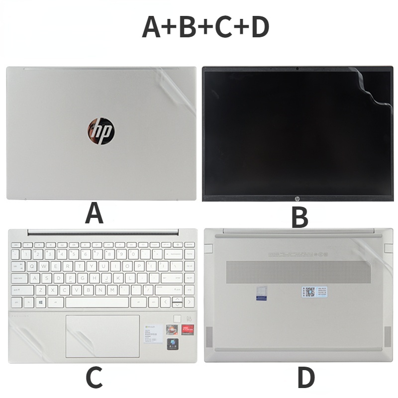 Stiker Skin Vinyl Transparan Warna Hitam Polos Untuk HP 14-CE 13-ay 13-BE ProBook 440 G6