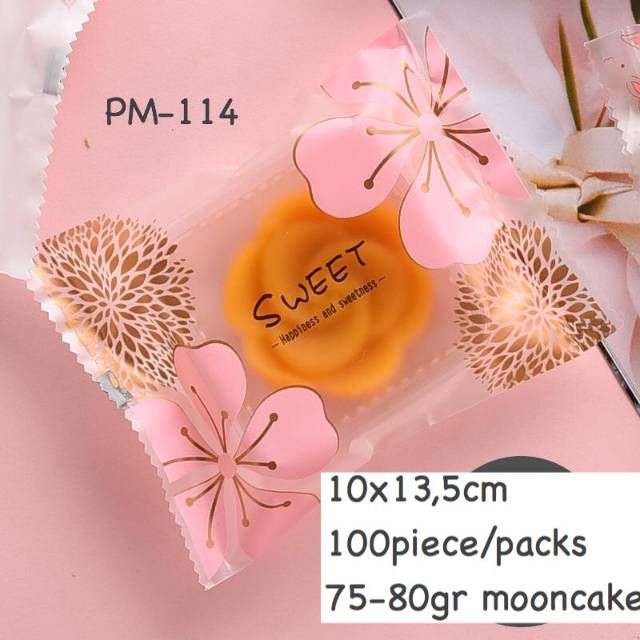 Plastik  Sealer Nastar Taiwan / mooncake isi 100 pcs sweet pink 7x10,9x11, 10x13.5