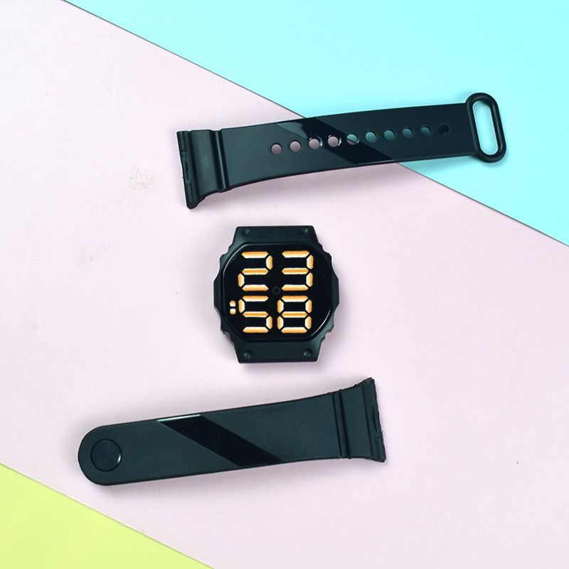 JY J026 Jam Tangan Touchscreen Unisex Tali Rubber Karet Digital LED Fashion Import