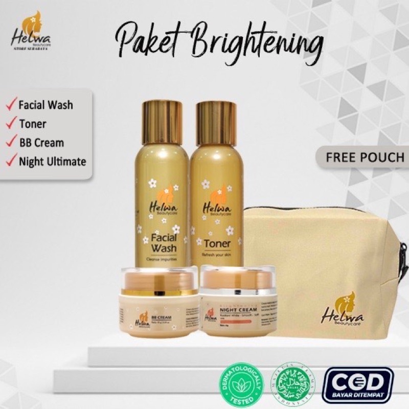 WAJIB KONSUL BASIC BRIGHTENING FREE POUCH HELWA BEAUTYCARE SEGEL &amp; FREE POUCH