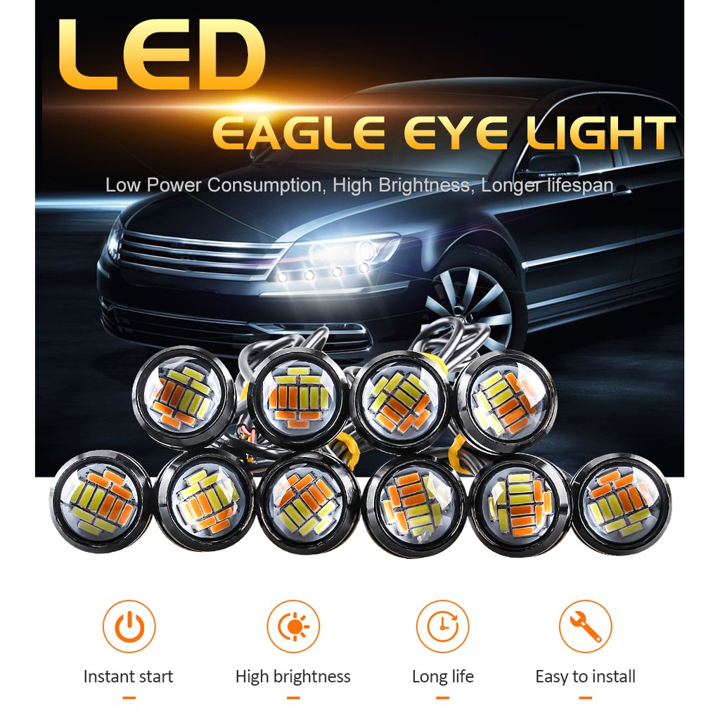 1pcs Lampu Led Eagle Eye 12smd 23mm 12v Untuk Drl / Sein Mobil / Motor