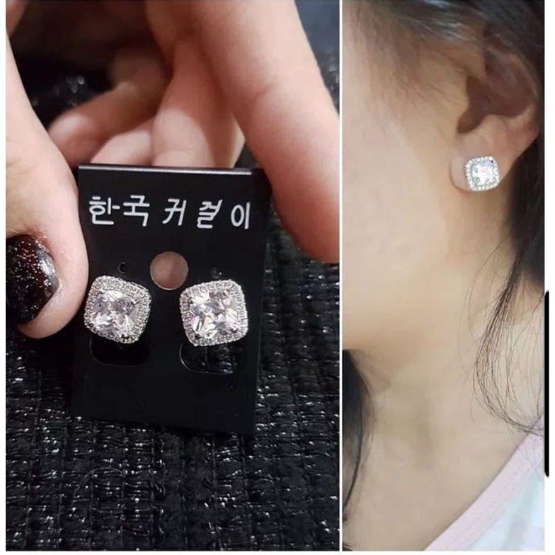 Anting Silver925 Perak Premium Quality Mata kilau Anti Karat anti alergi anting premium N-100