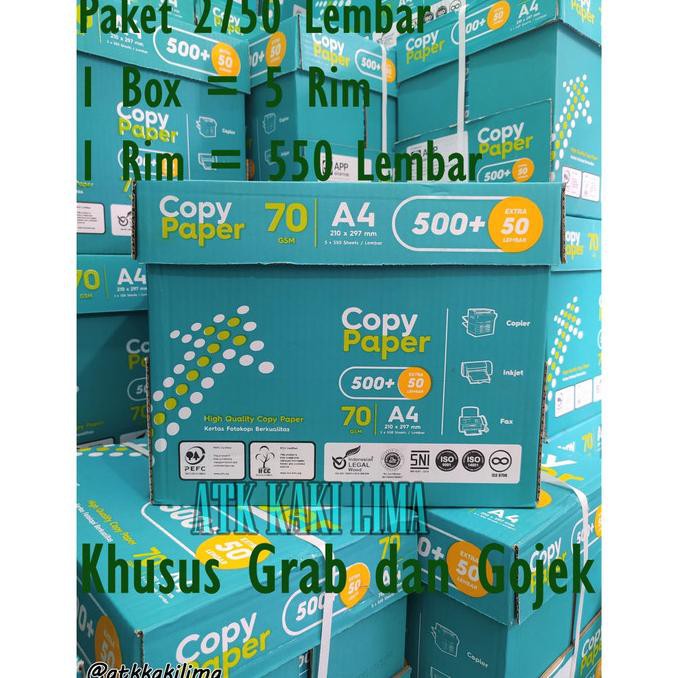 

KHUSUS GOSEND!! Copy Paper A4 70gram / Paper Print / Kertas Fotokopi KERTAS HVS