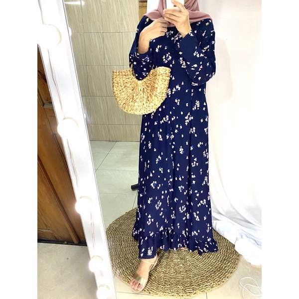 gamis rayon premium/ gamis katun rayon/ dress katun