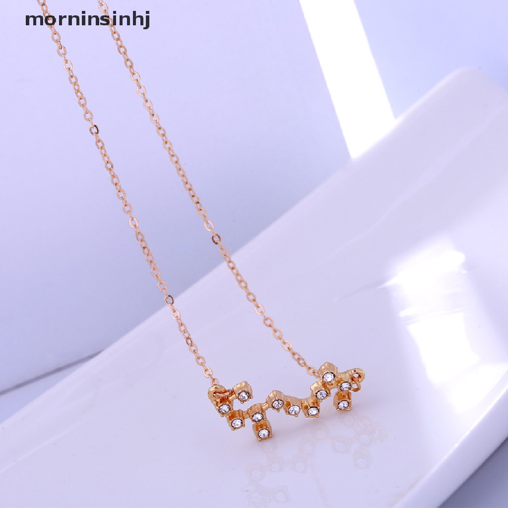 Mornin 3pcs / Set Liontin Kalung Bentuk 12 Zodiak Bahan Kardus Warna Emas