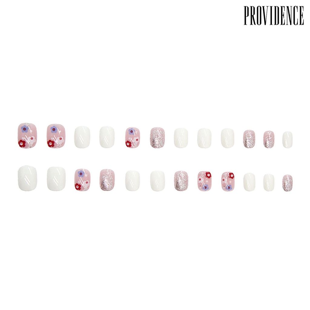 Providence 1 Set Kuku Palsu Ultra Tipis Full Cover Tahan Pudar Untuk Nail Art