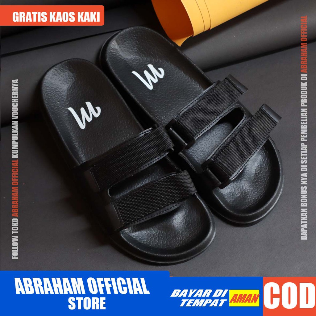 ABRHM x SINOD Sandal Slide Pria Sandal Slop Pria Keren Sandal Selop Cowok / Cowo Kekinian Original