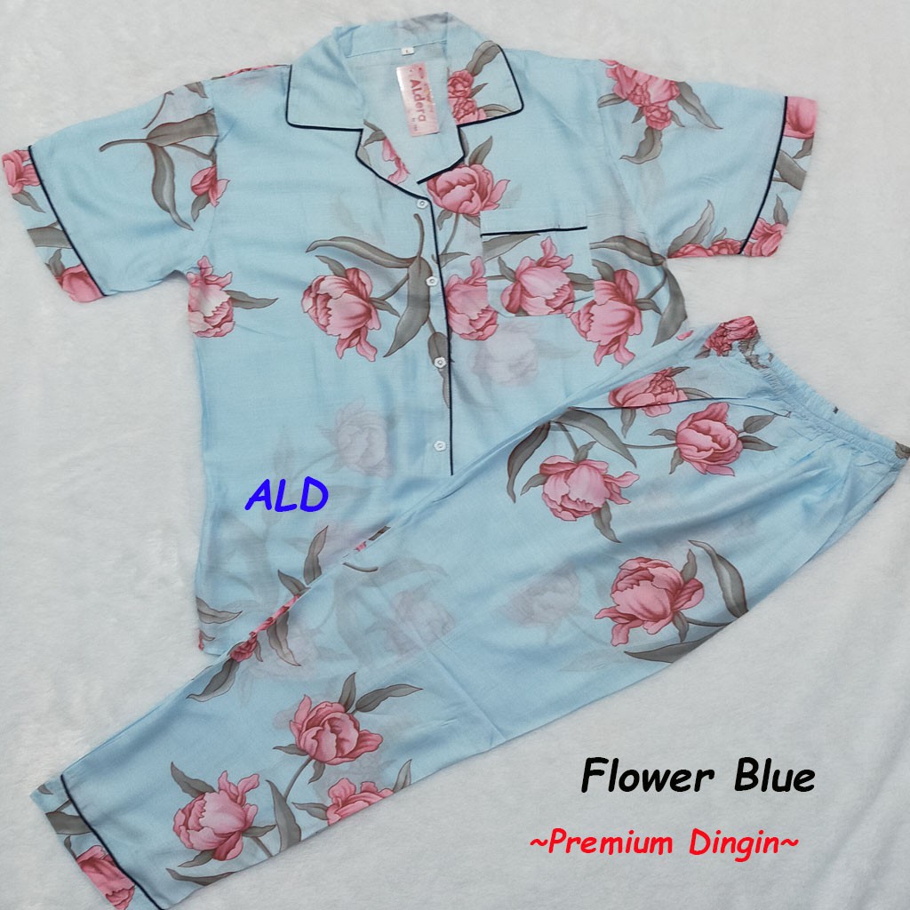 ALdera Piyama Wanita Dewasa Katun Eropa Premium Dingin CP Fit L