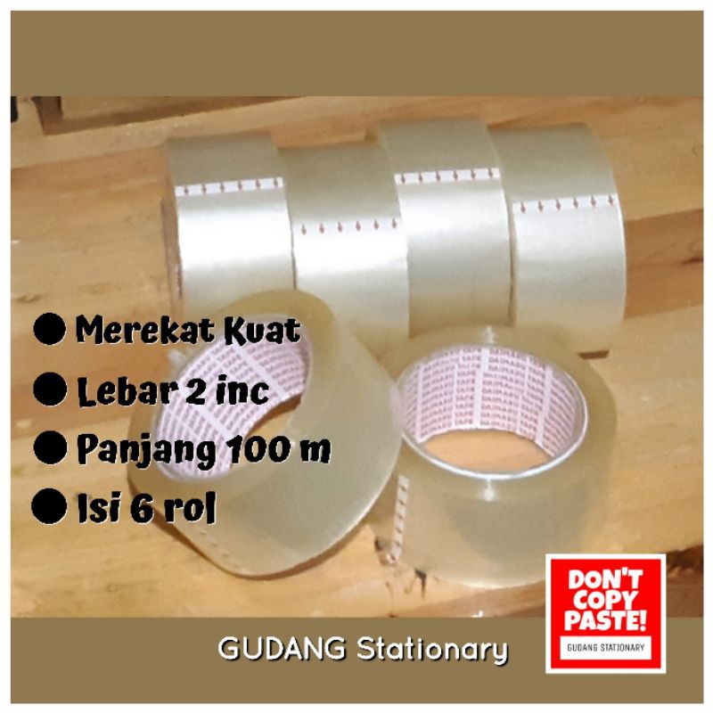 

Lakban Bening 2 Inch DAIMARU TAPE [ isi 6 buah ]