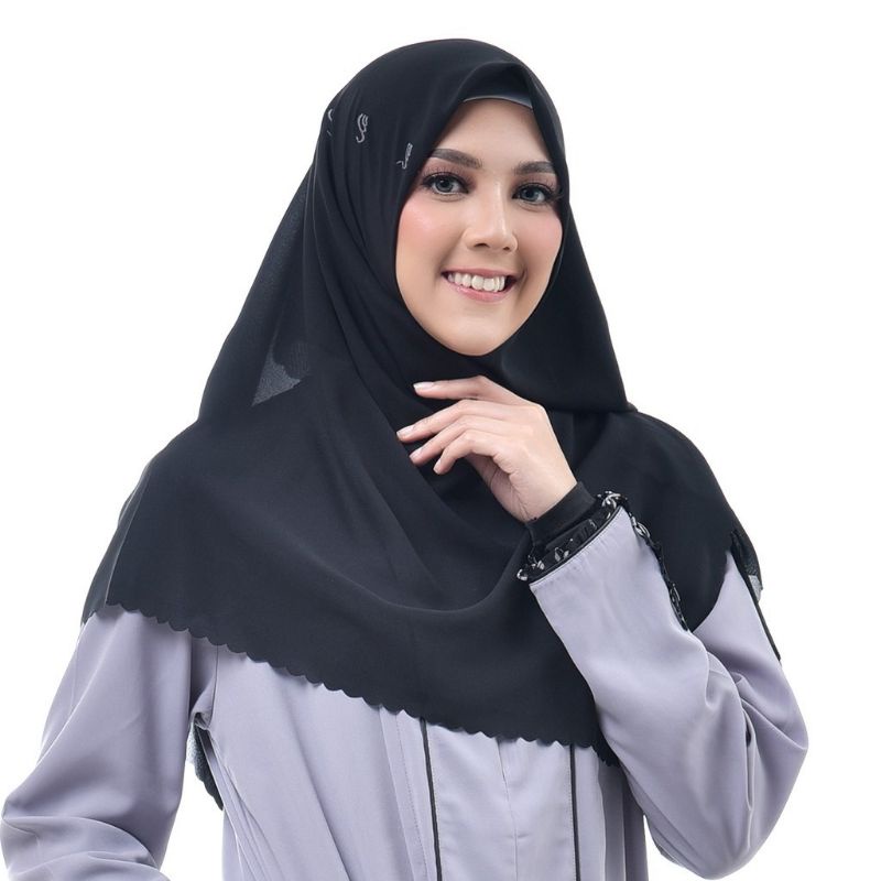 Kerudung Segiempat Polos Zahira Solder New Large L Rabbani ORI