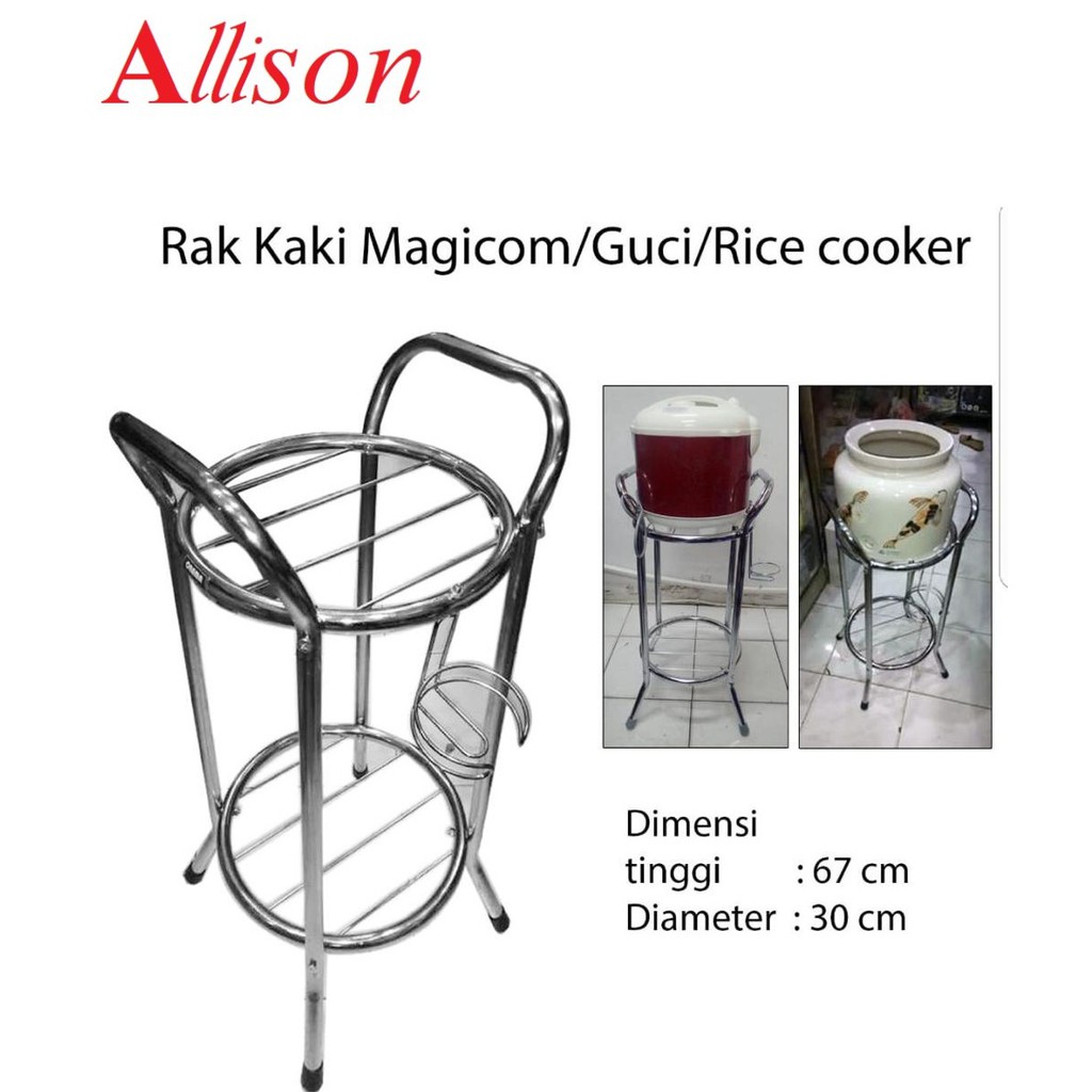 [BULAT] Rak / Kaki Meja Dispenser / Guci 2 Susun Stainless Allison