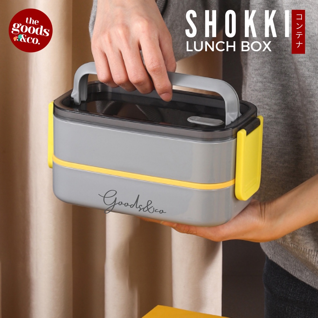 Lunch Box Set Anti Tumpah Kotak Makan Susun Tempat Bekal Makan Sekat Kotak Bekal Makan