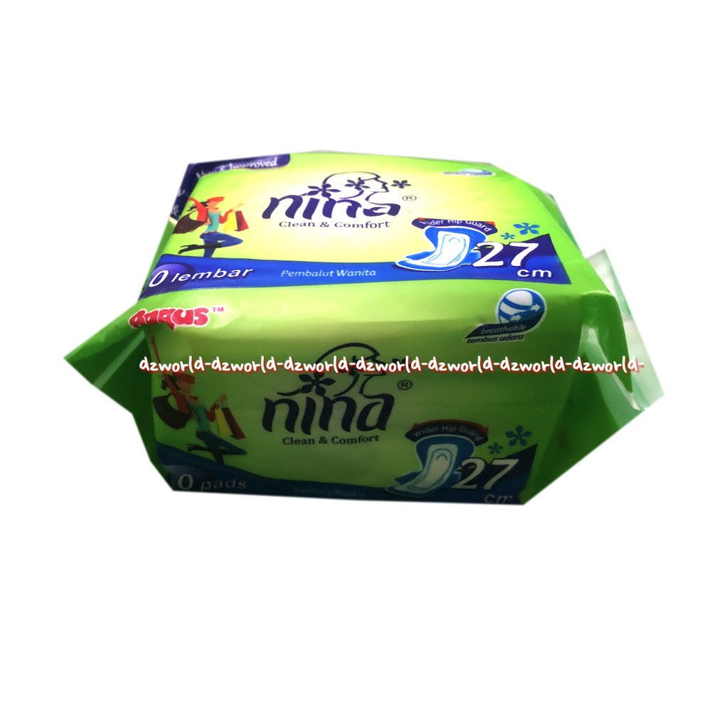 NIna Clean &amp; Comfort 10lembar 27cm Pembalut Wanita Ninna Bagus