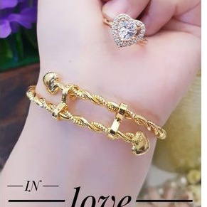 Xuping set gelang cincin AL01