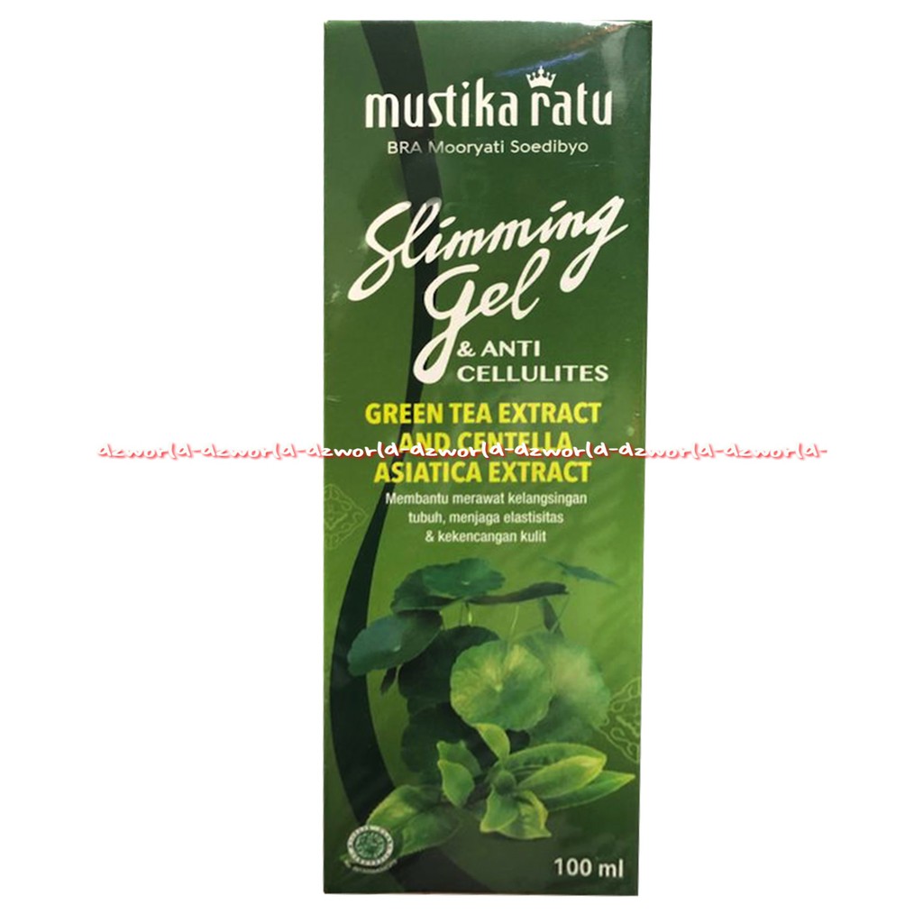 Mustika Ratu Slimming Gel Plus Jahe Green tea 100 mL Krim Pelangsing Slim Sliming