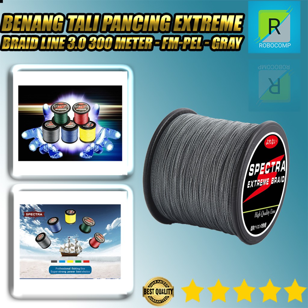 Senar Benang Tali Pancing Extreme Braid Line 3.0 300 Meter Soloplay Spectra