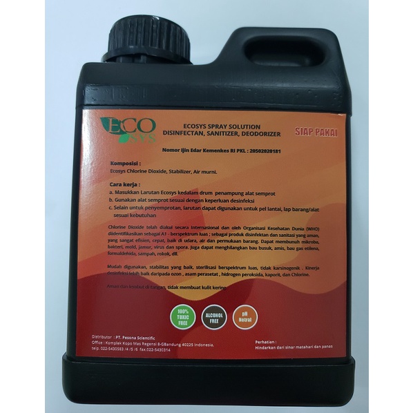 ecosys 1 liter -Disinfectan &amp; Deodorizer-