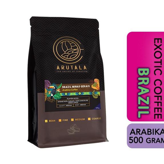 

[ COD ] ARUTALA Kopi Brazil Minas Gerais Arabika 500 Gram TERMURAH Kode 814