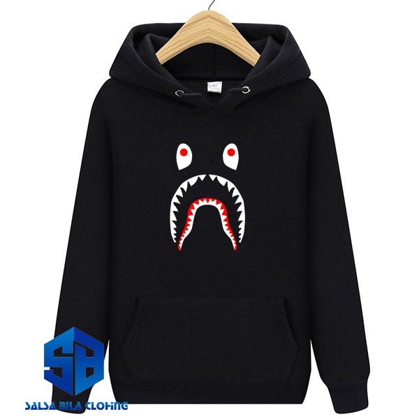 Hoodie Bape Shark - Hitam