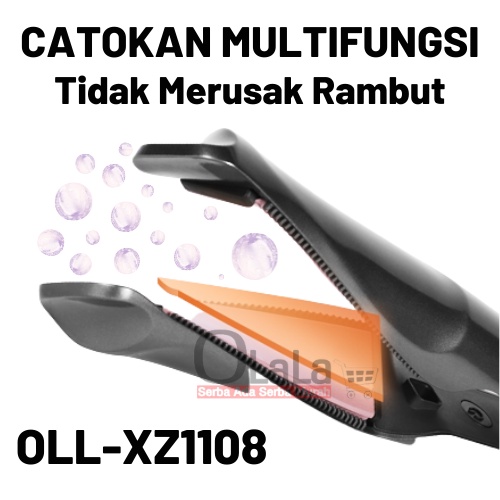 ALAT CATOKAN 2 IN 1 LURUS KERITING RAMBUT PROFESSIONAL HAIR CURL &amp; STRAIGHT OLL-XZ1108