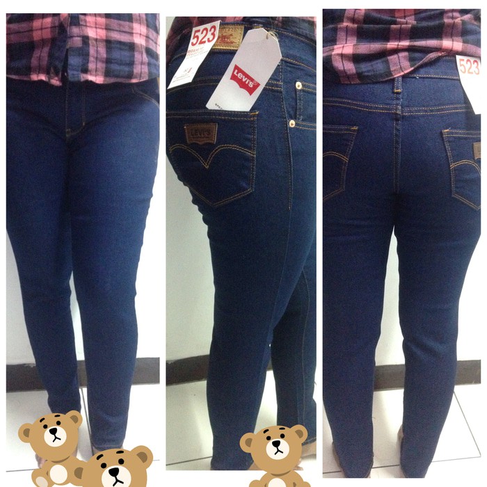 CELANA JEANS WANITA LEVIS 523 NAVY (Ukuran Kecil)
