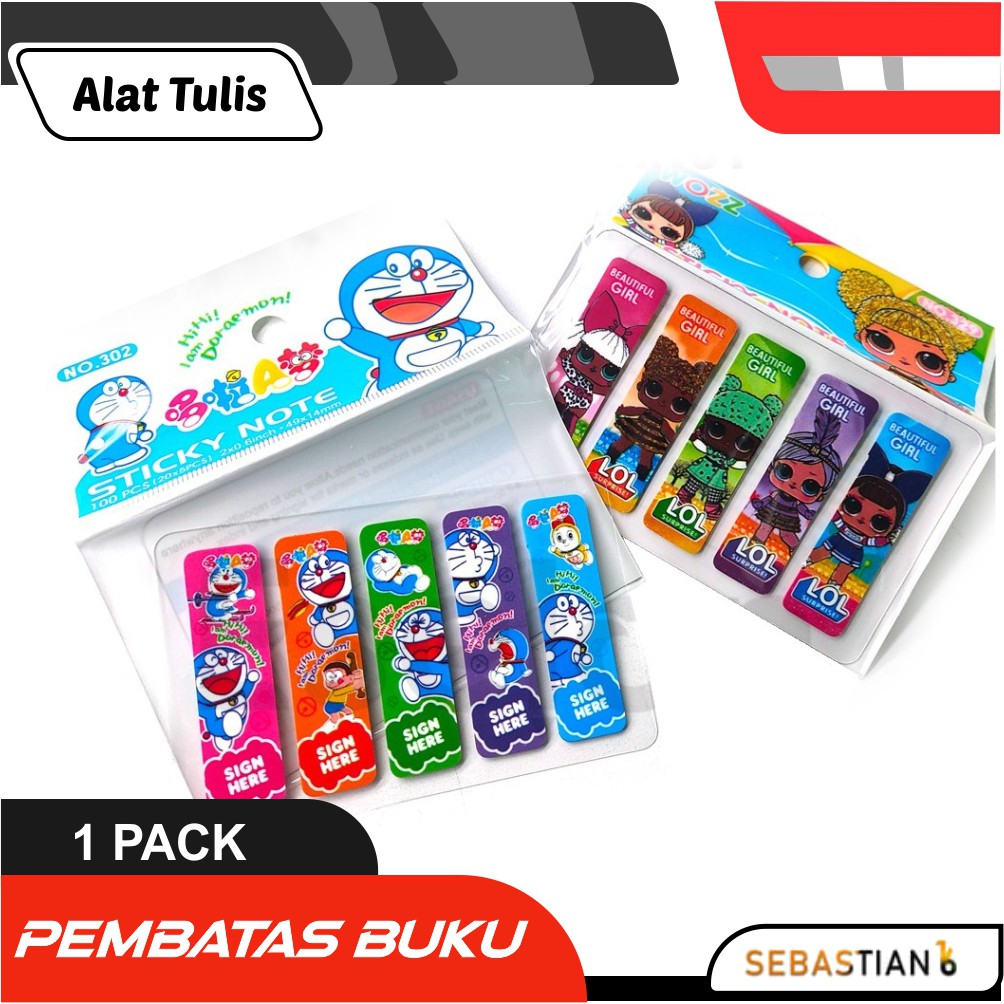 

Pembatas Kertas Buku Stick Note Fancy Stik Notes Penyekat Buku 100pcs