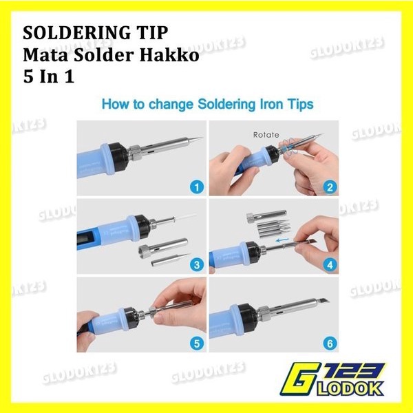 Mata Kepala Solder Station Tool 936 936A 900M 908S Ujung Iron Tip Head