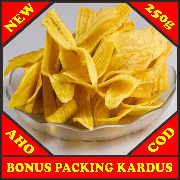 

Keripik Pisang Asin Gurih 250gr - Aho Snack