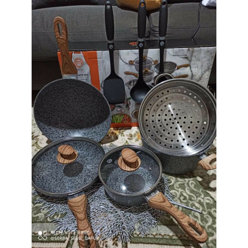 Master chef granite set of 10 - Granit cookware set - Panci granite limited edition