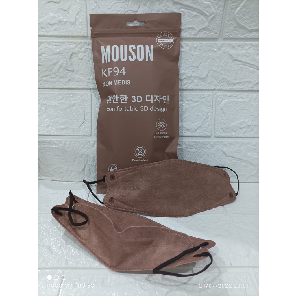 MASKER KF94 MOUSON ISI 10PC Masker KF 94 4ply Masker 4D EVO isi 10pcs-KF94 MSN NUTELLA