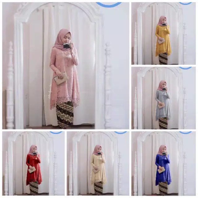 𒆜ᔕᖇᎥᕼᗩᑎᑎᑌᖇ𒆜 SETELAN KEBAYA BROKAT / KEBAYA WISUDA / KEBAYA PESTA / KEBAYA TULLE MODERN /KEBAYA TUNIK