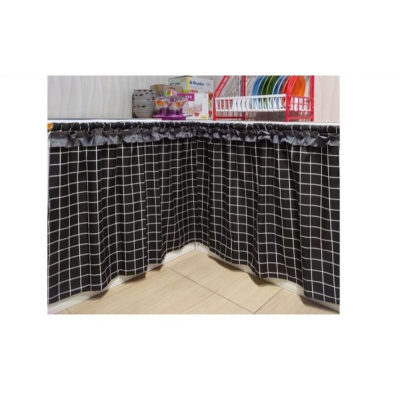 gorden kolong dapur/tirai meja dapur